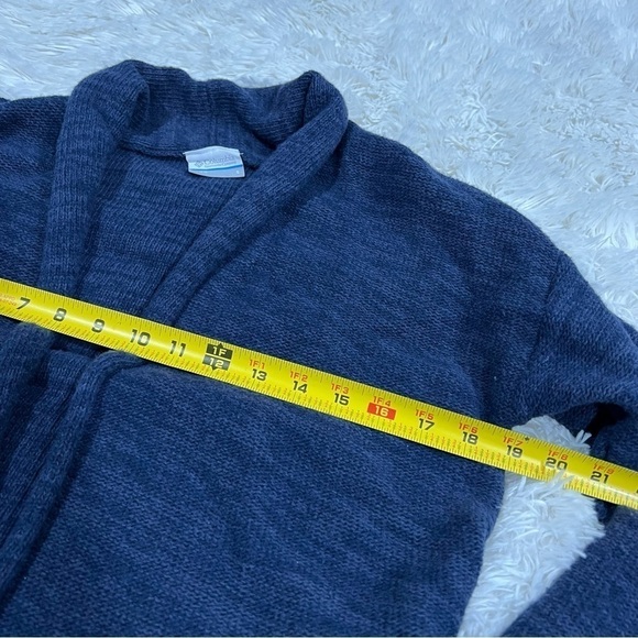 Columbia Rock Range Wool Blend Long Cardigan Sweater Blue Size Small - Picture 6 of 10